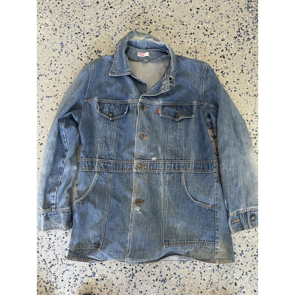 Vintage 1970s Levi's Orange Tab Denim Safari Bush Jacket Size Large‎